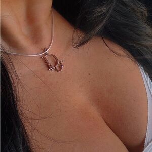 Dior Metallic Logo Necklace